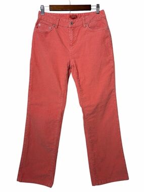 Sundance Corduroy Straight Leg Pants Mid Rise In Peach Size 6 Petite